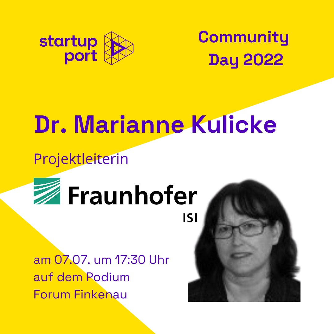 startupport_alt's tweet photo. #SPCD22 7.7. um 17:30 auf dem Podium: Dr. Marianne Kulicke von @FraunhoferISI zum Thema "Entern oder kentern - Herausforderungen für Gründungen aus der Wissenschaft"
Wir freuen uns auf Ihren Beitrag!
Tickets: https://t.co/rVgaqtjw11 https://t.co/PiuRBorFil