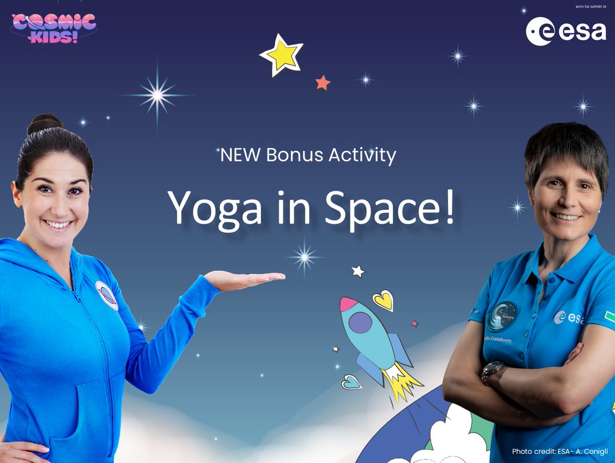 Mission X: train like an astronaut (@trainastronaut) on Twitter photo Yoga in Space...can it be done? ESA's <a href="/AstroSamantha/">Samantha Cristoforetti</a> and Jaime from <a href="/CosmicKidsYoga/">Jaime Cosmic Kids</a> have teamed up to find the answer! Watch the videos and follow the Astronaut Yoga Plan to complete this new Mission X bonus activity! trainlikeanastronaut.org/yogainspace/ Yoga in Space...can it be done? ESA's <a href="/AstroSamantha/">Samantha Cristoforetti</a> and Jaime from <a href="/CosmicKidsYoga/">Jaime Cosmic Kids</a> have teamed up to find the answer! Watch the videos and follow the Astronaut Yoga Plan to complete this new Mission X bonus activity! trainlikeanastronaut.org/yogainspace/