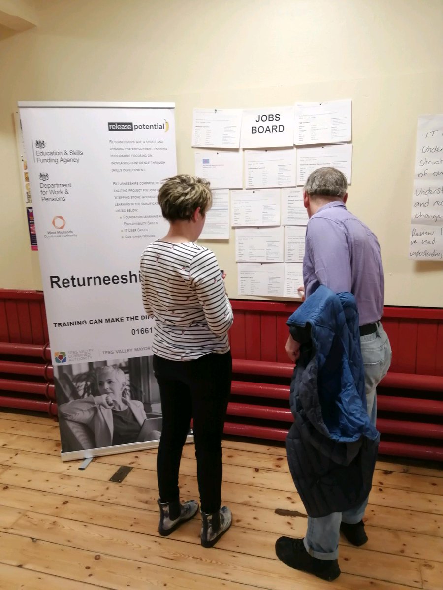 R_Potential's tweet photo. Our Newcastle #Returneeship course has created its own jobs board, where they search for vacancies in the area that may be of interest to their classmates! Great work! 👏🏻🙌🏻 #JobsForJune @JCPinNTW @NorthTyneCA https://t.co/q6NM9qI3hj