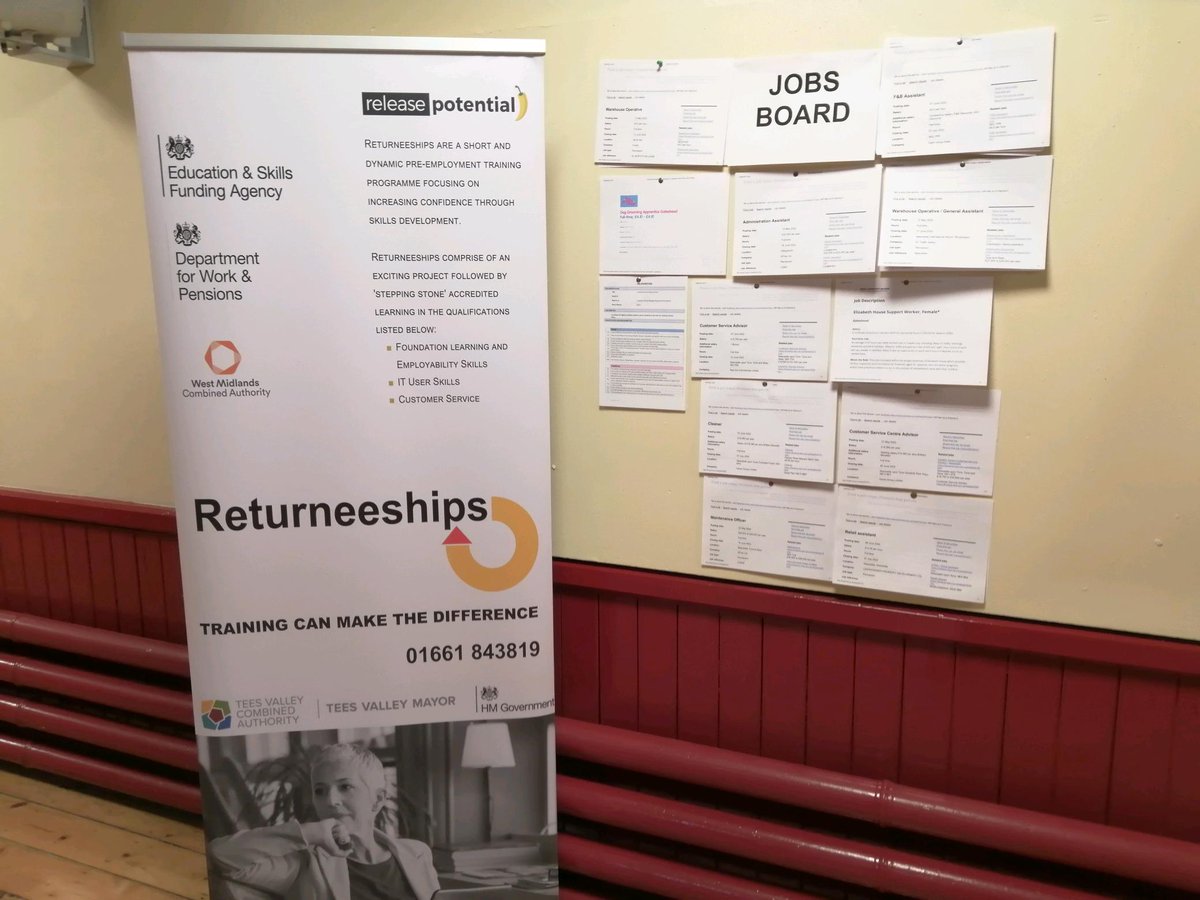 R_Potential's tweet photo. Our Newcastle #Returneeship course has created its own jobs board, where they search for vacancies in the area that may be of interest to their classmates! Great work! 👏🏻🙌🏻 #JobsForJune @JCPinNTW @NorthTyneCA https://t.co/q6NM9qI3hj
