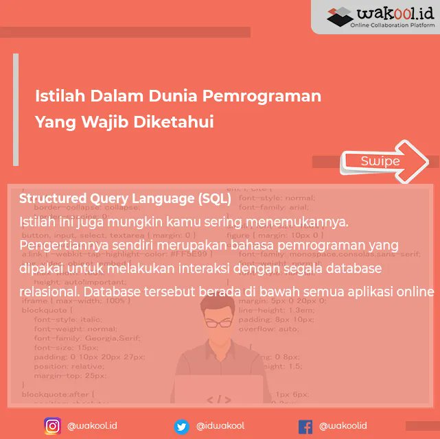 IdWakool's tweet photo. Banyak istilah pemrograman yang belum dimengerti, bahkan oleh orang-orang di bidang IT. Sebab, banyak pula orang IT yang berangkat dari dunia non-IT. Inilah istilah pemrograman yang wajib diketahui.
Klik untuk baca https://t.co/4nONykJpFX

#wakool #wakooldotid #pemrograman https://t.co/dv9jIZ9cGS