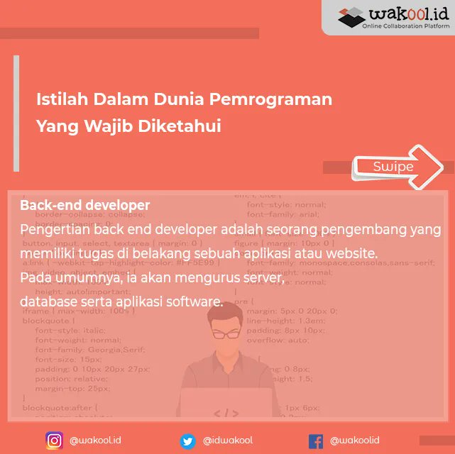 IdWakool's tweet photo. Banyak istilah pemrograman yang belum dimengerti, bahkan oleh orang-orang di bidang IT. Sebab, banyak pula orang IT yang berangkat dari dunia non-IT. Inilah istilah pemrograman yang wajib diketahui.
Klik untuk baca https://t.co/4nONykJpFX

#wakool #wakooldotid #pemrograman https://t.co/dv9jIZ9cGS