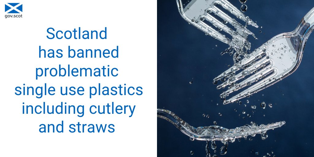 ScotGovLondon's tweet photo. Today is #WorldOceansDay

@ScotGov is committed to helping our planet, by reducing waste and growing our circular economy.

The #SingleUsePlasticsBan will prevent millions of problematic items from harming Scotland’s environment, including our waters.

→ https://t.co/tWbZ9diDiB https://t.co/d6pXE3yS6x