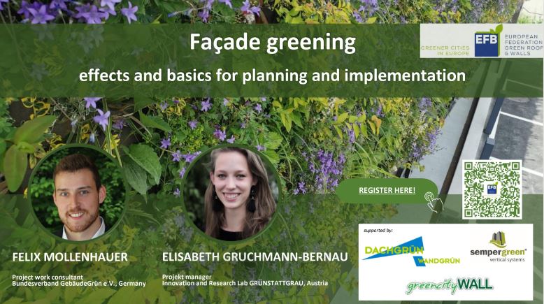 Tomorrow, green façade experts will outline the fundamentals of planning and implementation of living wall systems in this free <a href="/EFBgreen/">EFB Green Roofs</a> webinar! Register here to join the session: gruenstattgrau.zohoshowtime.eu/sessions/green…