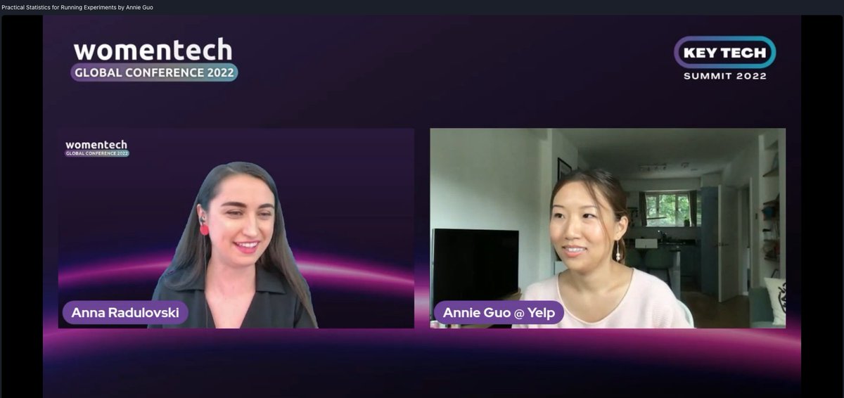 WomenTechNet's tweet photo. Join Annie Guo at @Yelpโ as she discusses #practicalstatistics and goes through a few easy rules of thumb that you can use in work and life.
๐ Happening now: https://t.co/PSNUGTLvUz
#WTGC2022 #womenintech #WomenTechNet #statistics https://t.co/juMinfV5MO
