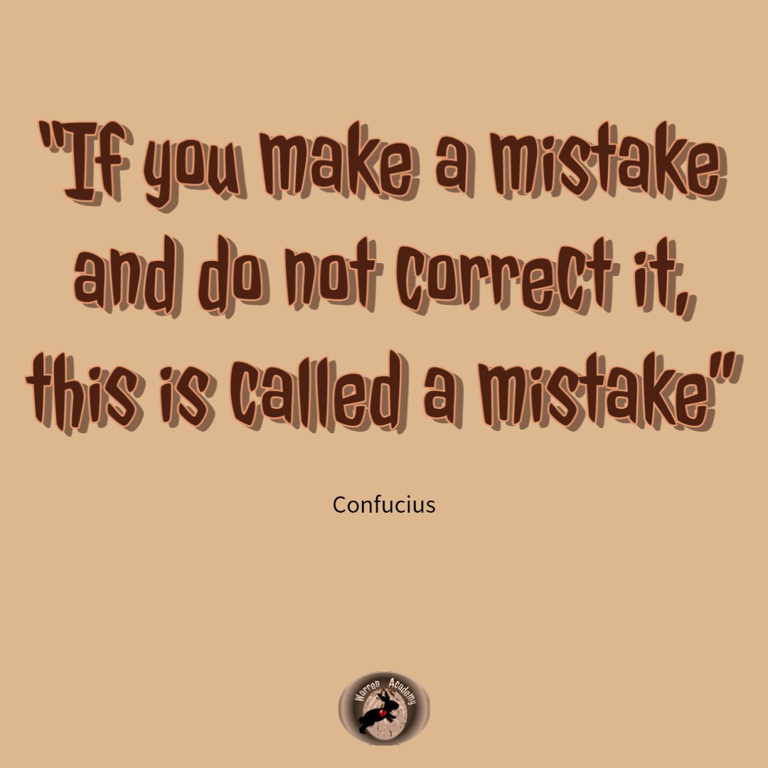 WarrenHeadHare's tweet image. How do you correct your mistakes?
How do you approach them?
How much do you learn when you reflect on a mistake?
What's the upside of making mistakes?
Share you knowledge!
#livedexpertise #mistakesarelessons #learning