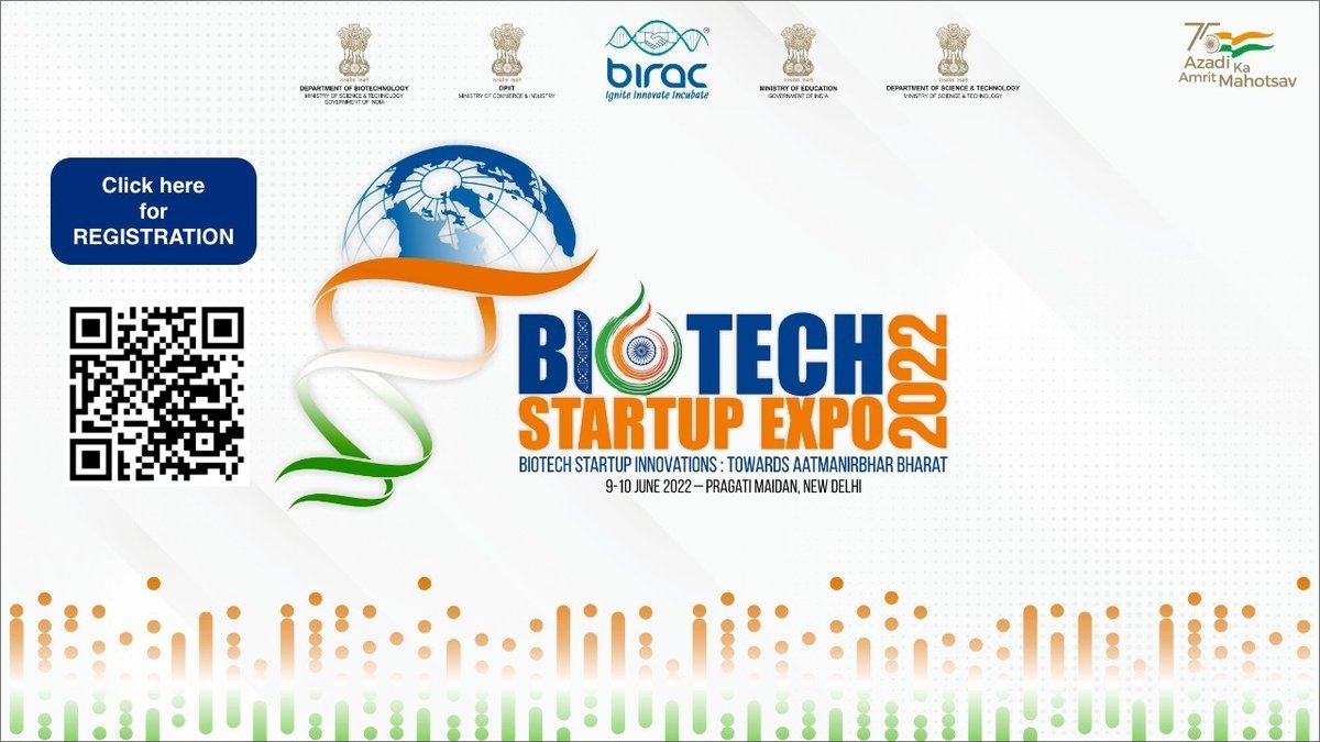 BIRAC_2012's tweet photo. Hon'ble Prime Minister Narendra Modi to inaugurate the Biotech Startup Expo at Pragati Maidan, New Delhi. 

Join us on 9th &amp; 10th June 2022. 

#AzadiKaAmritMahotsav #Biotech #innovations #10yearsofBIRAC

@PMOIndia @DrJitendraSingh @DBTIndia  @EduMinOfIndia @DPIITGoI https://t.co/s3FNXZeitj