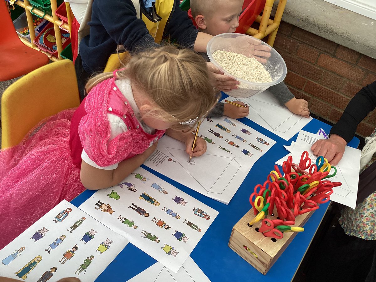 DolphinsBCP's tweet photo. We had a busy fairy tale day yesterday. We made a Once upon a time …. banner, printed some castle walls and designed some castle bunting. We had an amazing day. https://t.co/hR7cJtIOzq