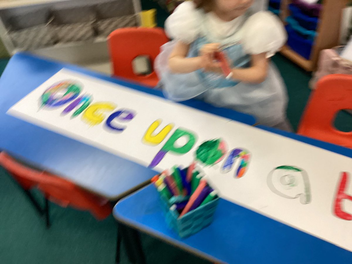 DolphinsBCP's tweet photo. We had a busy fairy tale day yesterday. We made a Once upon a time …. banner, printed some castle walls and designed some castle bunting. We had an amazing day. https://t.co/hR7cJtIOzq