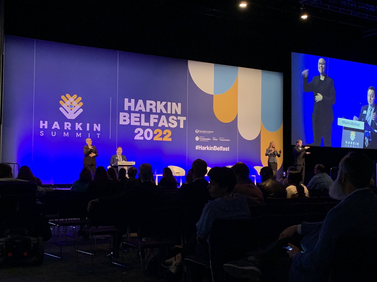 Opening day 2 of #HarkinBelfast <a href="/DSMCripster/">Daniel Van Sant</a> provides insightful and powerful comments about this summit and the power of inclusive collaboration.