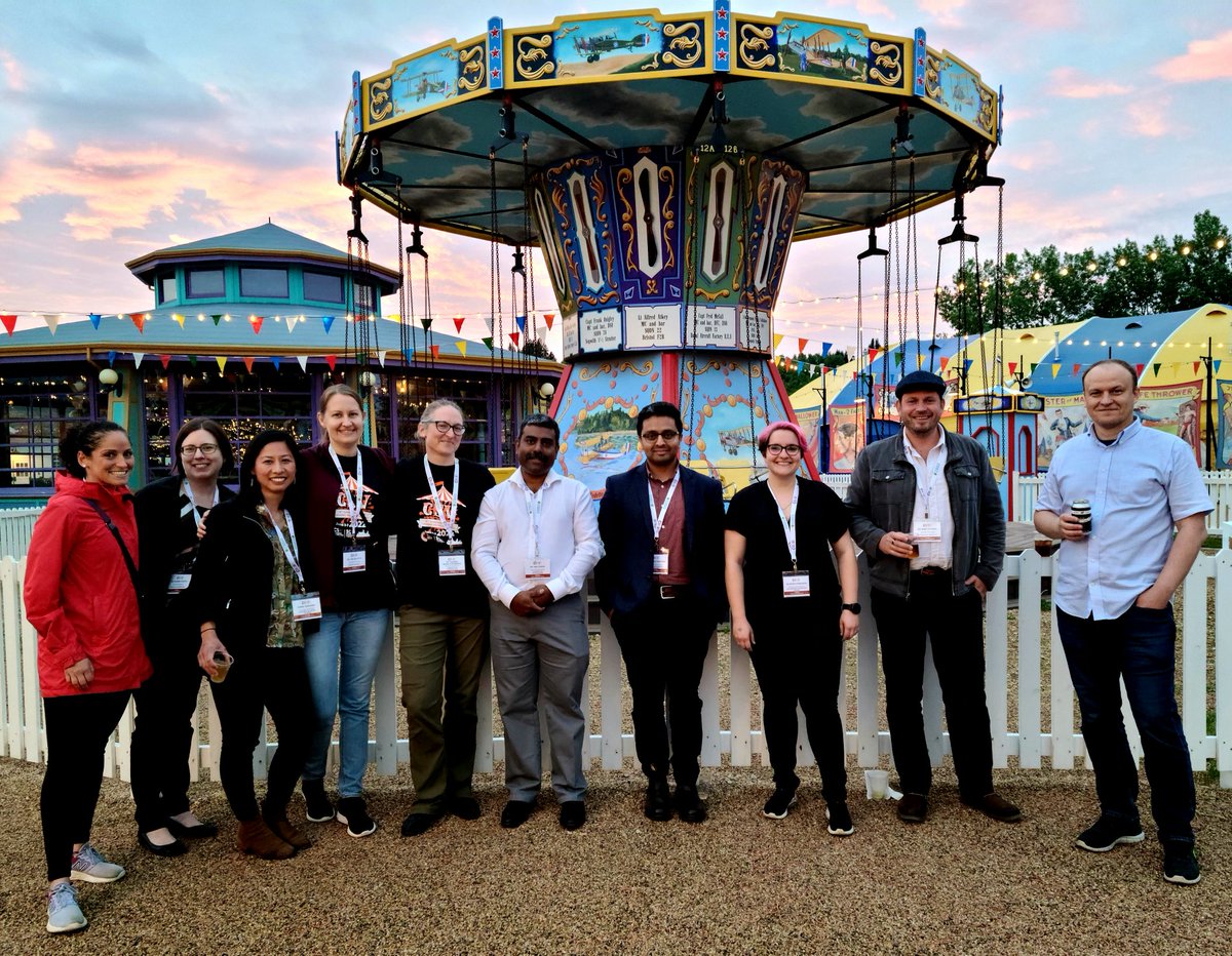 drdeannasanter's tweet photo. Amazing carnival at #CSV2022!! Thank you CSV President @RodRussell99 for taking our #NewPI photo! 😀👩🔬👨🔬
Few we missed @akelvinlab @EvginLab @BarbaraPorto16
@CanSocVirol @LKSIoV #VirologyFTW #partytime 🥳 https://t.co/2MUwnLws1S