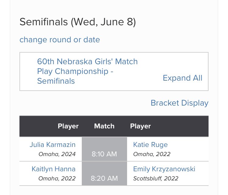 NEHSGolf's tweet photo. Congrats to these players for making it to day 3 of their respective matchplay championship! Good tomorrow! https://t.co/jFoC4ktwUr