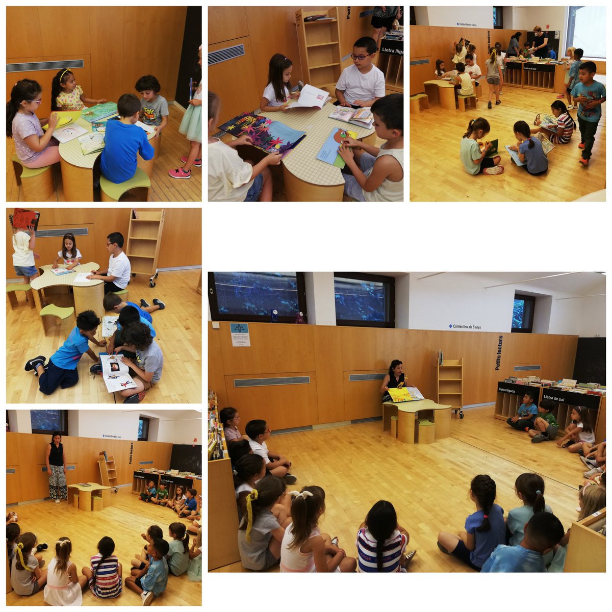 MagdaCollCamps's tweet photo. Ahir, els Dracs de P. 5 @immaculadahorta van gaudir del matí, visitant la biblioteca d'Horta de Can Mariner. Gràcies Pili per explicar-nos aquest conte tan fantàstic! https://t.co/27cb1TkDdv