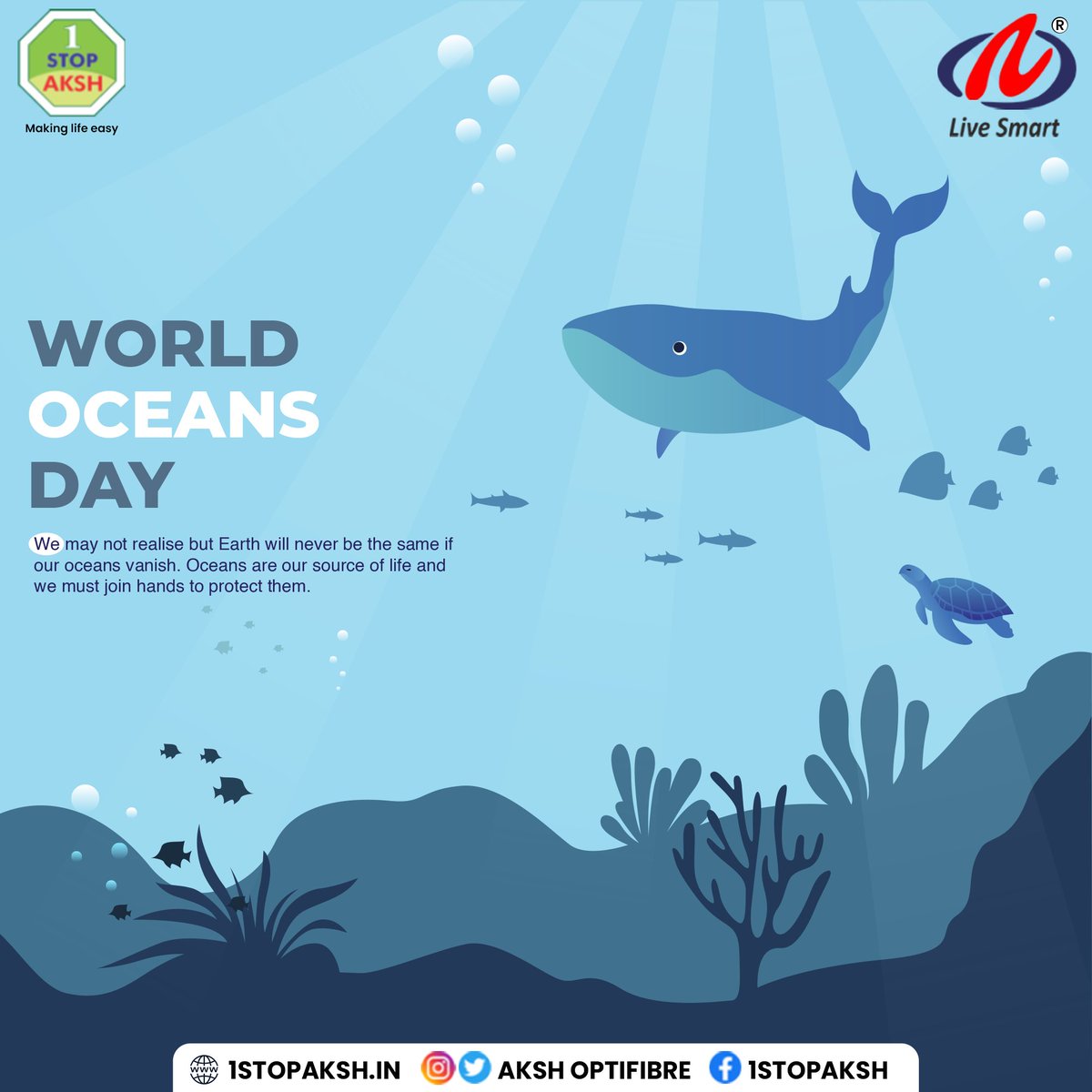optifibre's tweet photo. “In one drop of water are found all the secrets of all the oceans; in one aspect of you are found all the aspects of existence.”- Kahlil Gibran Jr. 

Happy world ocean day. #OceanDay https://t.co/nme5fgnUqg