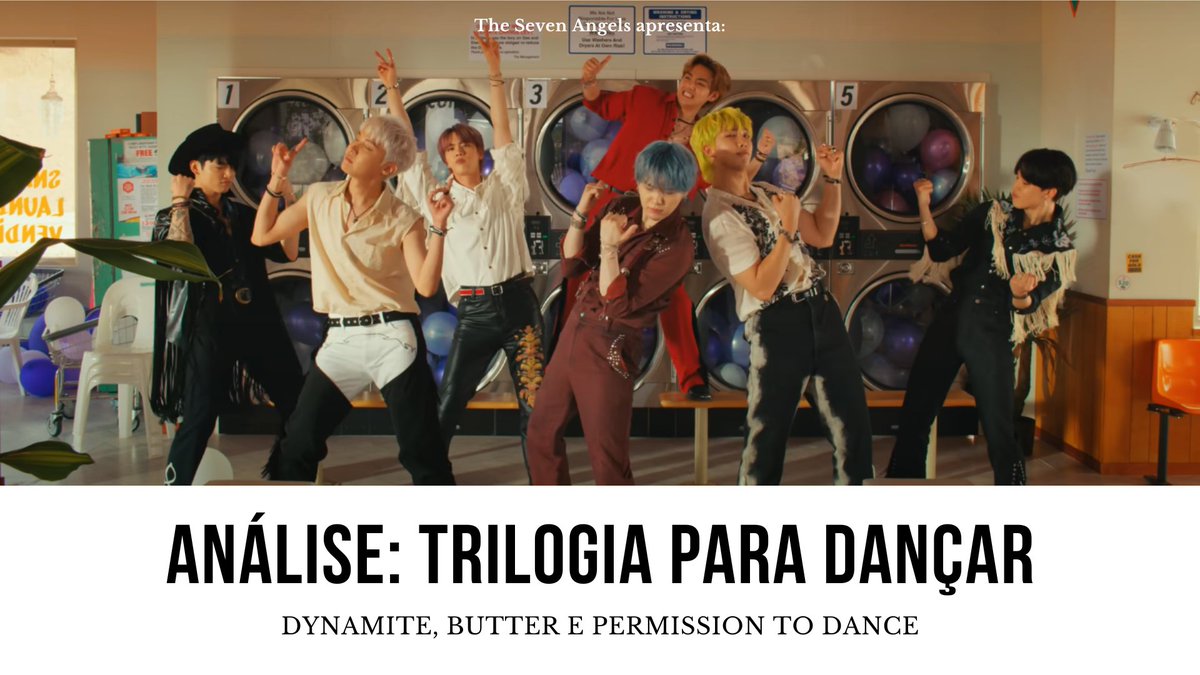 ARMYSTMAGAZINE's tweet photo. [🎬] Análise: Trilogia para dançar!

Sejam bem-vindos a The Seven Angels, uma página dedicada às análises de conteúdos (principalmente MVs) do #BTS (@BTS_twt), de ARMY para ARMY! 

Segue a thread para a nossa primeira análise publicada, sendo ela de Dynamite, Butter e PTD! 👇 https://t.co/RR7JgWqn5R