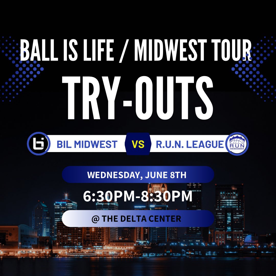 💨🔥 <a href="/ballislife/">Ballislife.com</a> VS R.U.N League Tryouts are tomorrow! June 8th @ 6:30pm [Delta Center • 2508 PORTLAND AVE, LOUISVILLE, KY 40212] 🏙