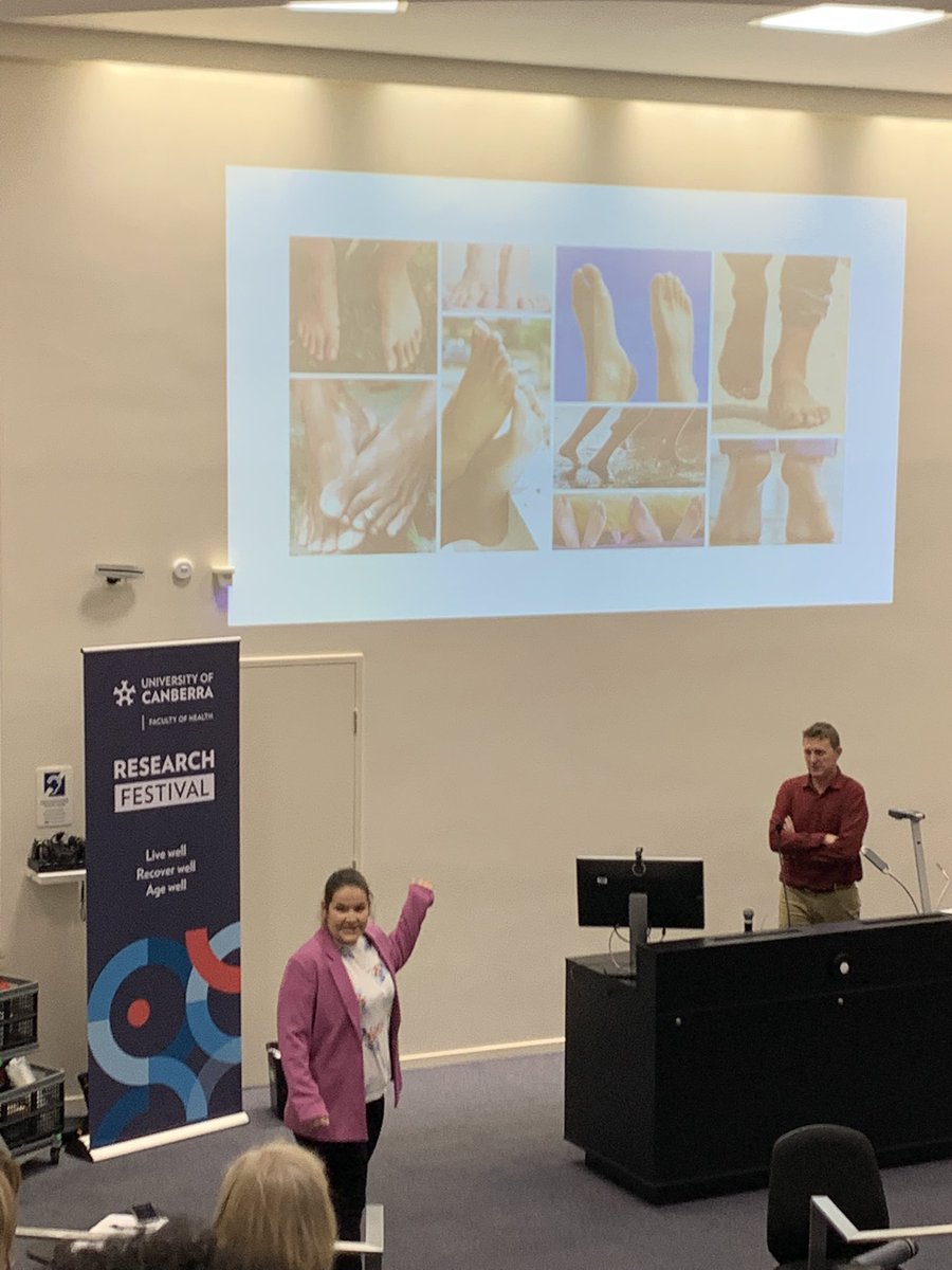 👏👏 Great seeing the fab JJ Bull, sharing her research (and being the first!) on figuring out how the #foot works during sprinting across all ages with Nick Brown <a href="/FootScience/">Luke Kelly</a> <a href="/WayneSpratford/">Wayne Spratford</a>. #3MT <a href="/UniCanberra/">University of Canberra</a> <a href="/UCFacultyHealth/">UC Faculty of Health</a> <a href="/UC_RISE/">UCRISE</a>