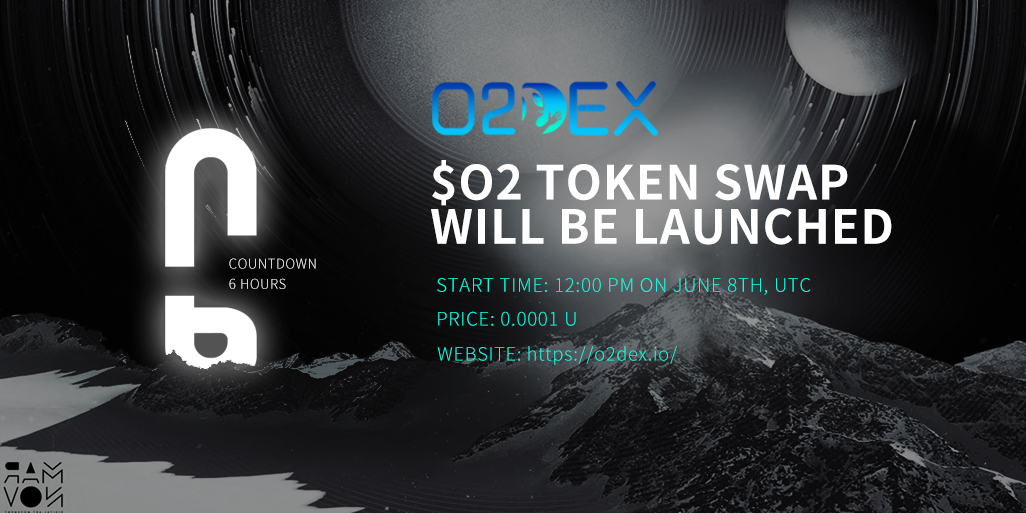 o2_dex's tweet photo. ⌛️⌛️6 Hours TO GO
$O2 Token Swap Will Be Launched‼️
⏰Start time: 12:00 pm on June 8th, UTC
📈Price: 0.0001 U
👽Website: https://t.co/JmIUpi2Ibq
Rewards event for LAUNCH
O2DEX Top Holders share 1,000,000 $O2
Mark your calendar🤩🤩
#O2 #O2swap #O2DEX #O2launch https://t.co/IfZ8YRK2fj