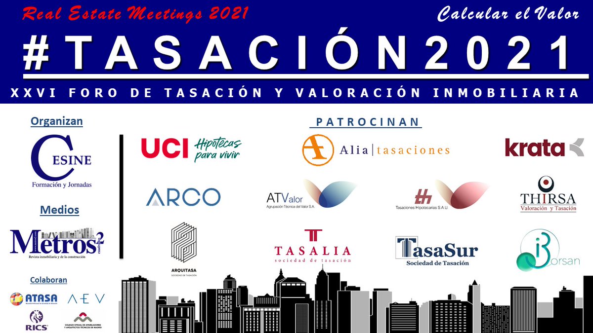 CesineEditorial's tweet photo. 📽ESTRENO VIDEO📽
Hoy ya se puede acceder a la grabación completa, en abierto, de la última edición del encuentro sectorial de #Tasacion2021, que nos servirá de punto de partida para la nueva edición de #Tasacion2022 que se celebra mañana.
➡️https://t.co/cww8ncaauZ https://t.co/wMXrAqSUme