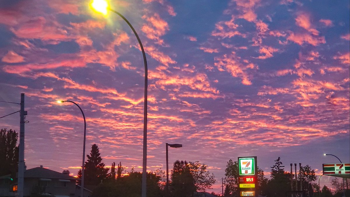 JozieStorm's tweet photo. Tuesday, June 7th 10:05PM MDT Beautiful sunset looked like a pink ocean. #trans #yegsunset #shareyourweather #yegwx #tuesdayvibe #absunset #sunset @weathernetwork @joshclassenCTV @mikesobel #yegweather #yeg https://t.co/DJ0yZnlbEZ
