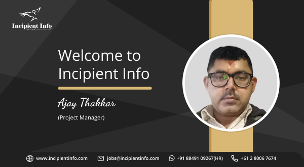 IncipientInfo's tweet photo. Congratulations! You've just joined a vibrant #team of achievers, and you've worked hard for it! Our team can continue developing and exploring new terrain with your skills and knowledge.
Welcome to #IncipientFamily! Ajay Thakkar
#LifeatIncipient #BalanceForAll #Projectmanager https://t.co/tksad3CN5S