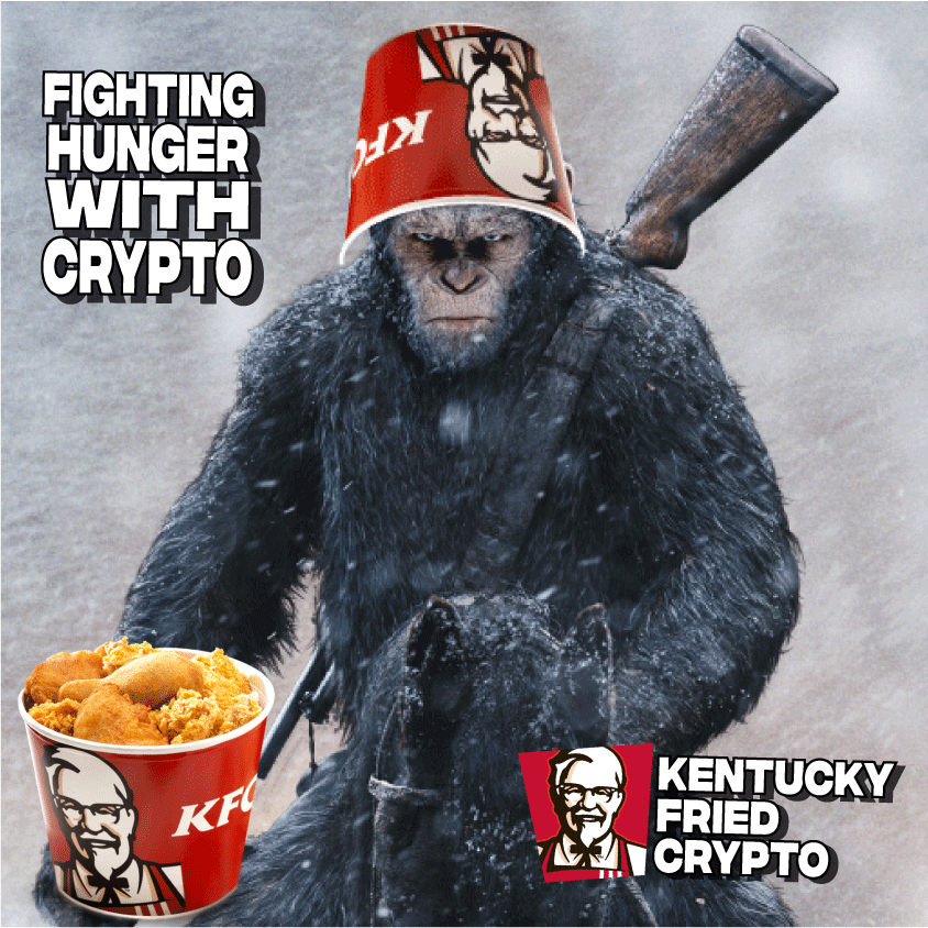 KFCryptoCoin's tweet photo. To help spread the word about KFCrypto we're going to hold a twitter meme contest!
To Enter: 
➕ Create an original meme about kentucky fried crypto
🐥 Tweet it tagging @KFC @KFCryptoCoin #KFCryptoCoin #kentuckyfriedcrypto
🎉 Contest ends Friday at 5pm UTC terms to follow https://t.co/s1t46BvVlK
