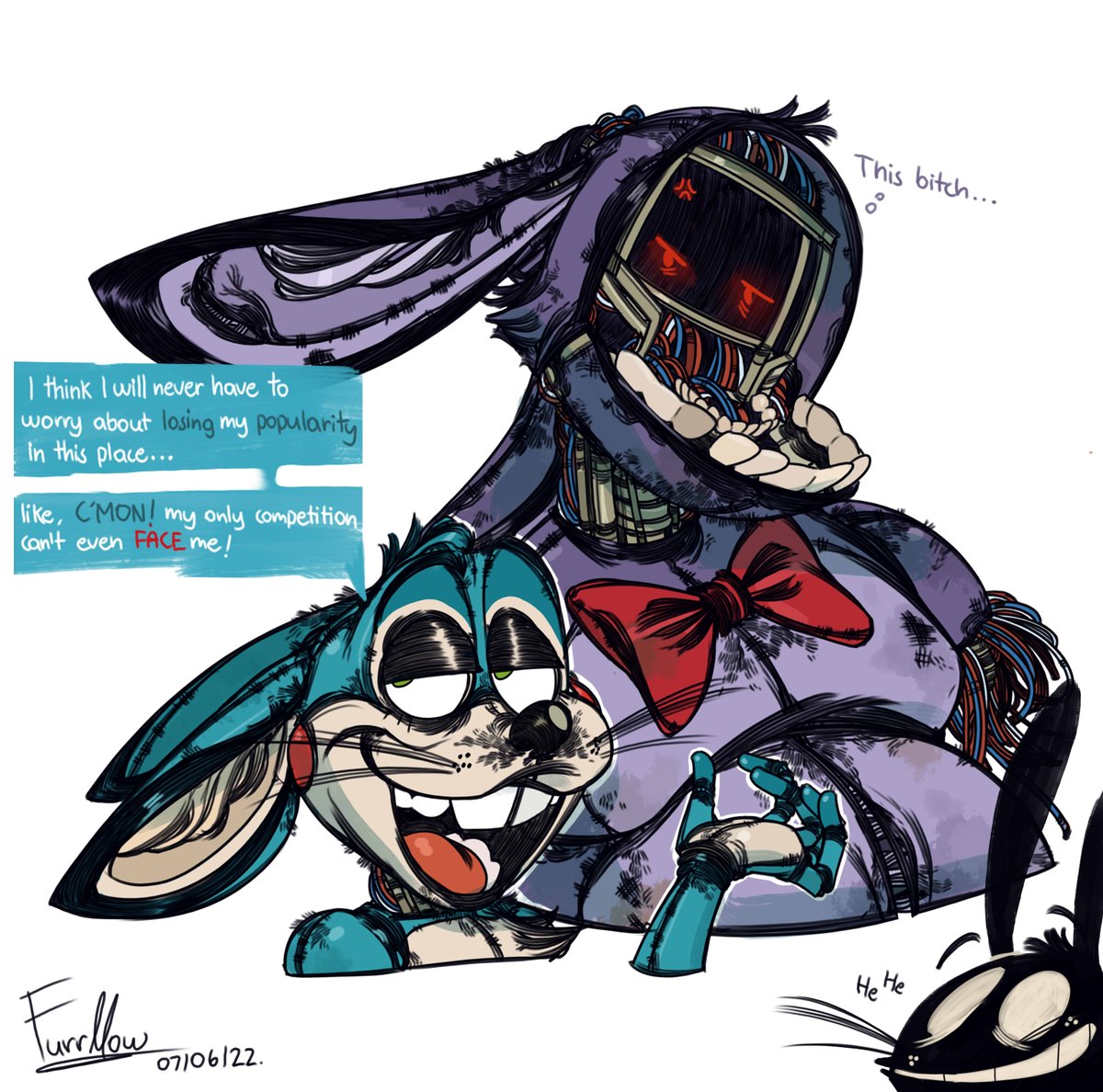 Furrllow 🇨🇷 - ICON COMMISSIONS on X: Best Friends, Forever  #FiveNightsAtFreddys #witheredfoxy #witheredbonnie #fnaf2 #fnaffanart   / X