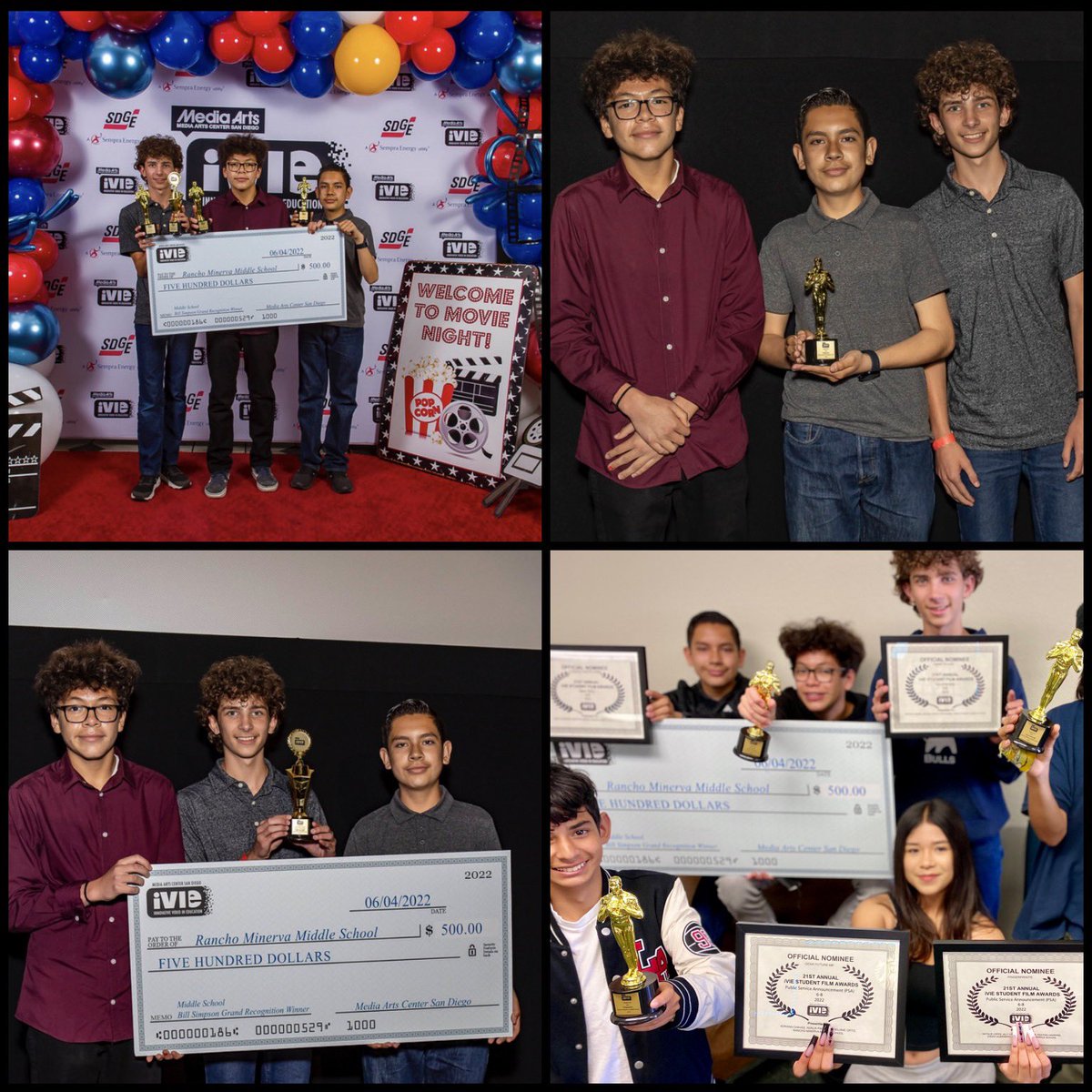 BethDuncan's tweet photo. Thank you @iVIEAwards for these beautiful pictures! We really appreciate the opportunity to submit films each year. @RMMSbulls #rmmsfam #proudofmybulls https://t.co/30IVitEM03