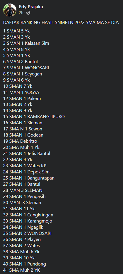 SMA ku 40 besar we ora 😂