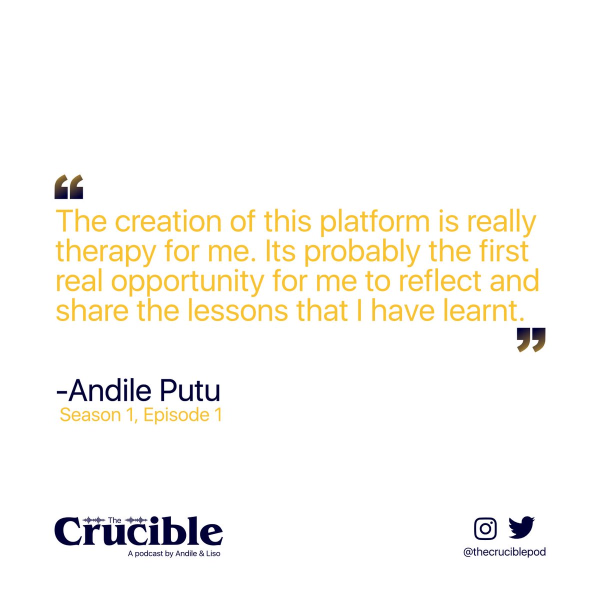 TheCruciblePod's tweet photo. A recount from the first episode of The Crucible Pod, catch it on major podcast platforms

#TheCruciblePod #Quote
#unlearning #reflection  #podcast #southafricapodcasts #socialentrepreneurship #socialenterprise #entrepreneurship #smallbusinesssouthafrica #newbusinessowner https://t.co/GyZUbT1Wai