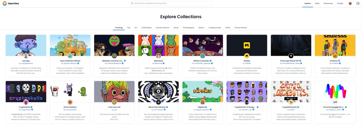We are trending #11 on "Opensea's Explore collections"🚀🚀

LET'S GET HIGHER 👇

1 --> Go to opensea.io
2 --> SEARCH for "troll town" and ENTER our collection
3 --> Press the STAR button (Watchlist)
4 --> Press 💚 button on at least 3 NFTs (Favorites)

Let's rank!