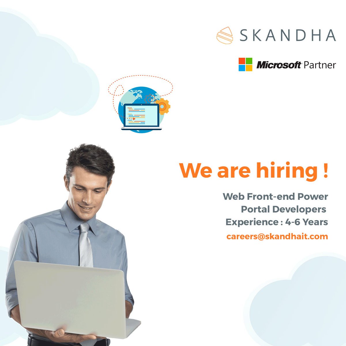 Skandhait's tweet photo. #skandhait is hiring for Web Front-end Power Portal Developer
From 4-6 years of experience.
Interested Candidates can send your CV to careers@skandhait.com
#microsoftpartner #team #experience #careers #cv #Hiring #WebFrontend #PowerPortalDeveloper #work #design #job #development https://t.co/GLgbsspoYc