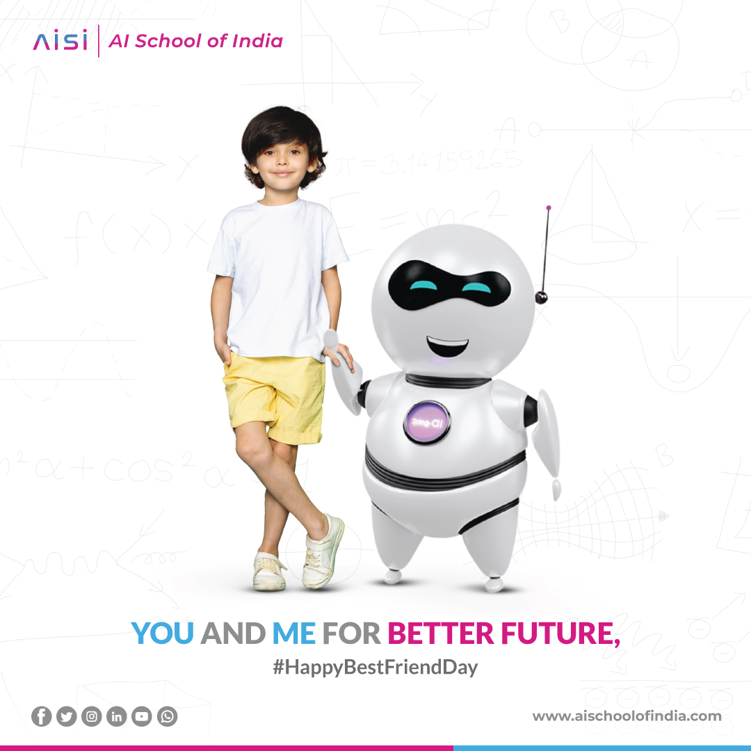 AIschoolofIndia's tweet image. As we know a best friend is someone who gives you all the freedom to be your own! AI can also be your best friend and give you wing to explore &amp;amp; bring innovation in tech!

#aisi #aischoolofindia #KidsTechWorld #bestonlinecourse #bestfriendday #happybestfriendday