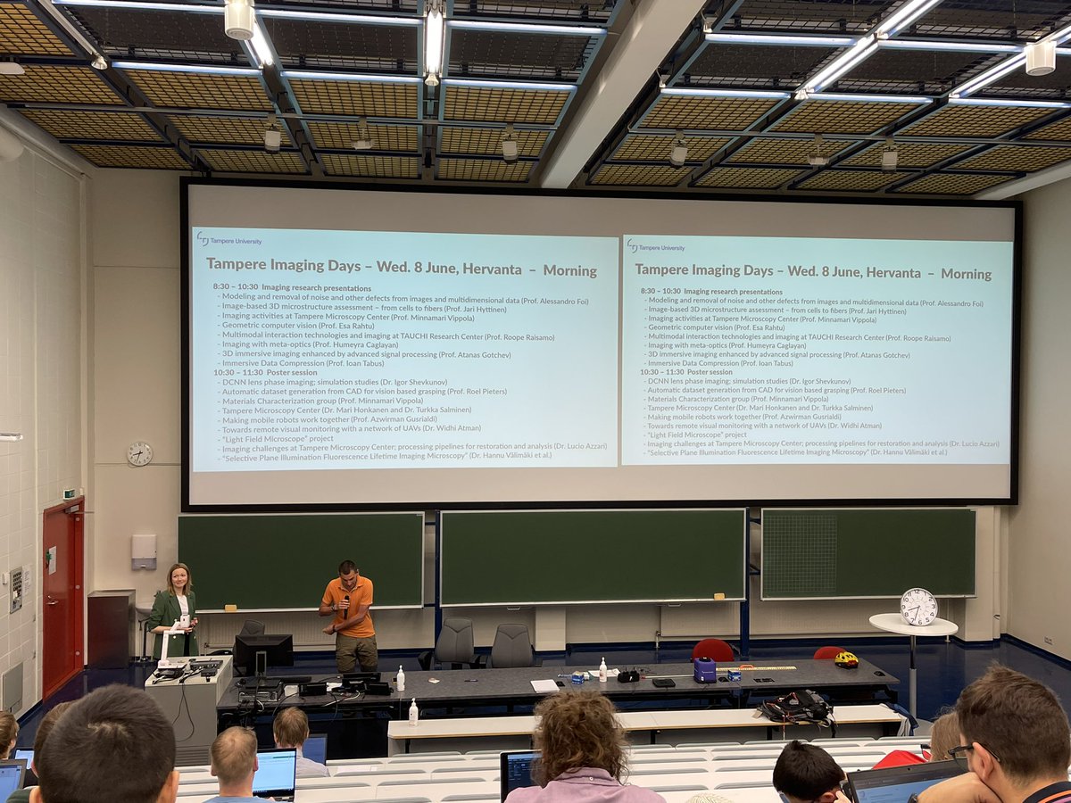 EmaPalma_'s tweet photo. Day 2 of #TampereImagingDays in @TampereUni! Today the presentations and the tours will be held at the Hervanta Campus @ITC_TampereUni ! https://t.co/UIZ7qP6tvo