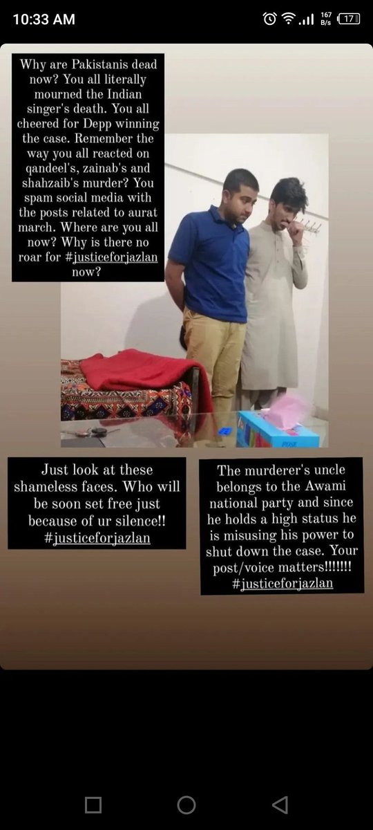 ajeebbhaee's tweet photo. Don't stop raising your voice.
#justiceforjazlan #justiceforjazlanfaisal #hangirfanfaiz https://t.co/8Z2lZ7HlRI