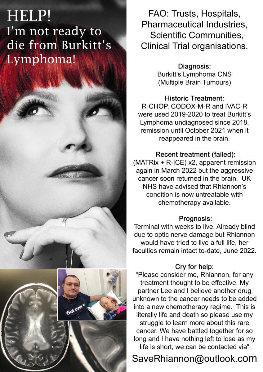 blueyebutterfli's tweet photo. Help! I am not ready to die from Burkitt’s Lymphoma! 
#SaveRhiannon

https://t.co/K2mZKPRbbq https://t.co/wYNW4mWLsj