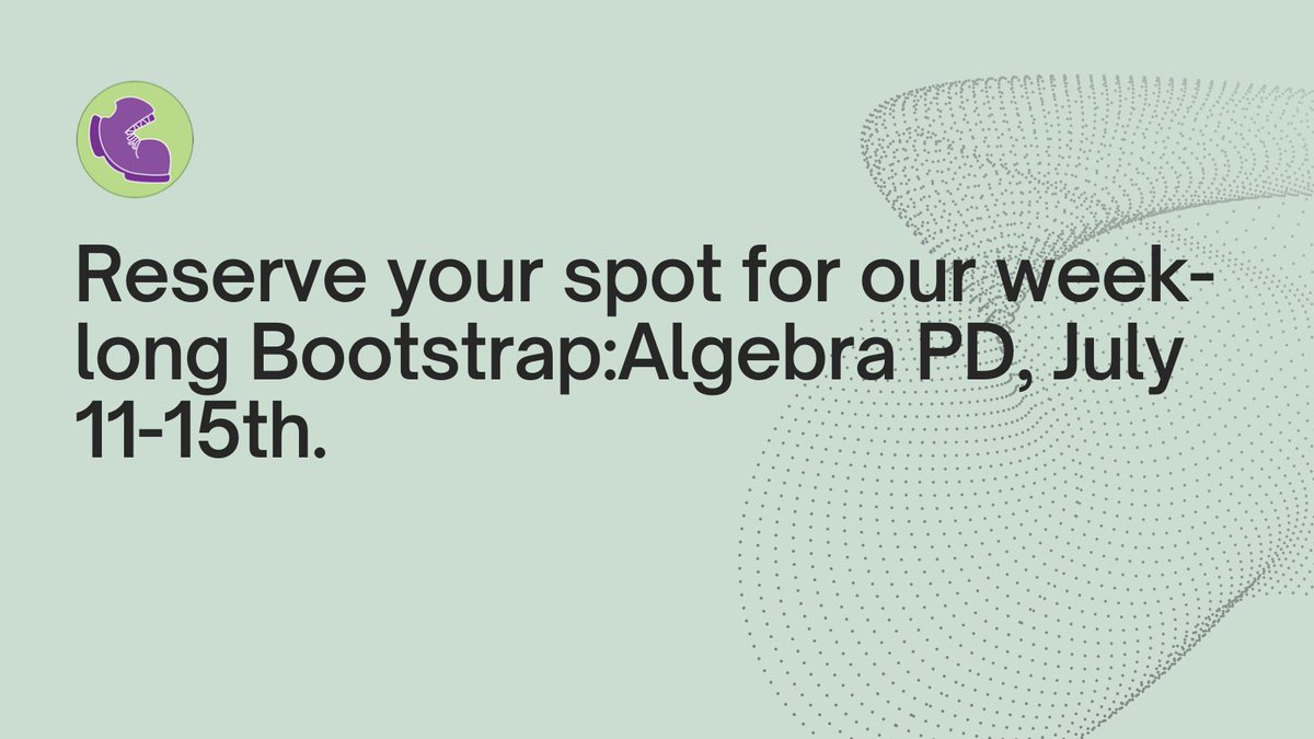 Bootstrapworld's tweet photo. Find out how computer science and math can work together, instead of competing for time in the schedule or room in the budget. Reserve your spot for our week-long Bootstrap:Algebra PD, July 11-15th. https://t.co/geFQ3oc0Qi #CSforAll #NCTM #Algebra #IntegratedCS https://t.co/2v3jrJSaHa