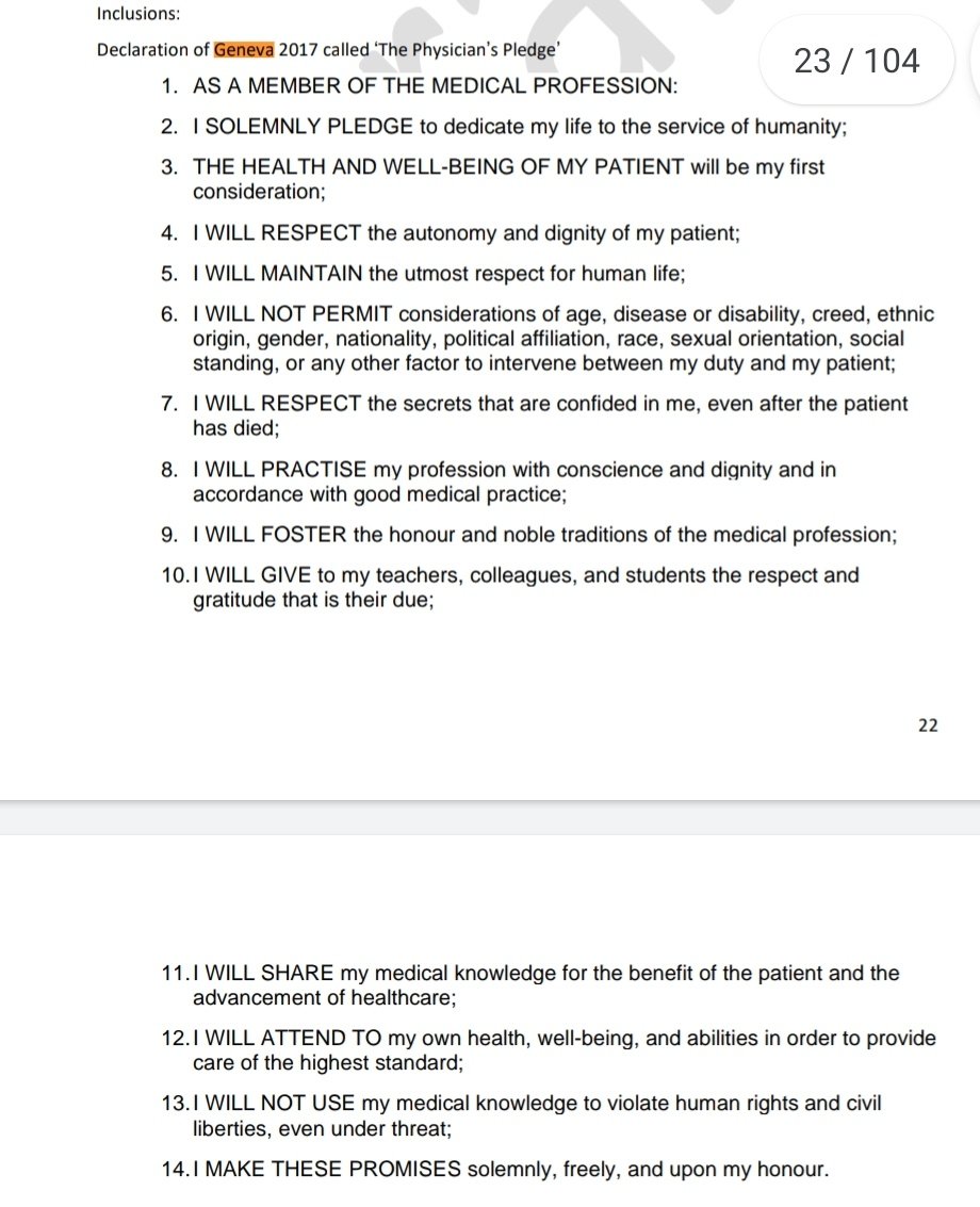ShankulDwivedi's tweet photo. #PhysiciansPledge is a good proposal. It touches important aspect of physician well-being,human rights, civil liberties, dignity/respect/secrecy and priority to patient health & well being.
@docraviw @medwma @NMC_IND @ https://t.co/MG6bchyt8O