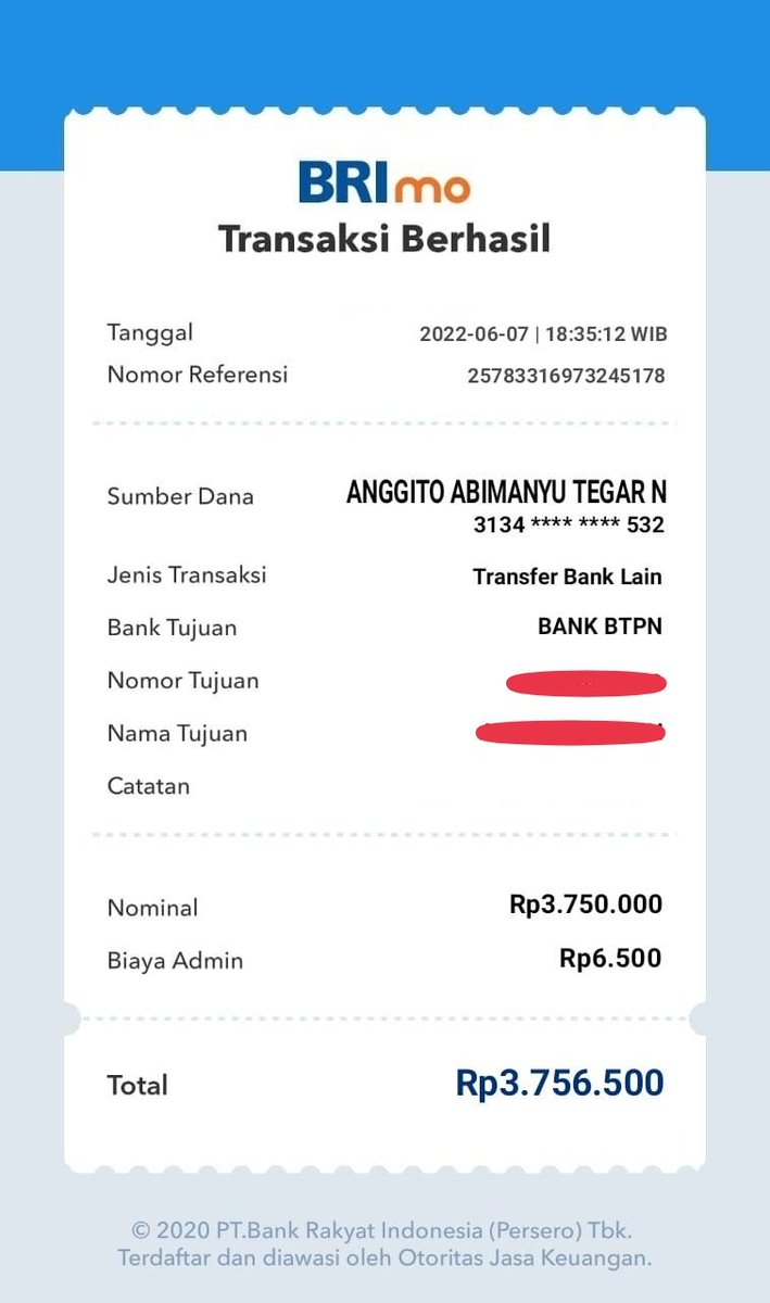 samidace's tweet photo. "KKN di Desa Penipu" 😂

Sekarang penipu pinter edit gambar, dulu dia bikin bukti trf sendiri jadi keliatan palsunya. Mungkin kl anak muda bisa lebih detail liatnya, lha kl orang tua dikasih bukti trf gini? @infomalang @BANKBRI_ID https://t.co/YjSme7o92C
