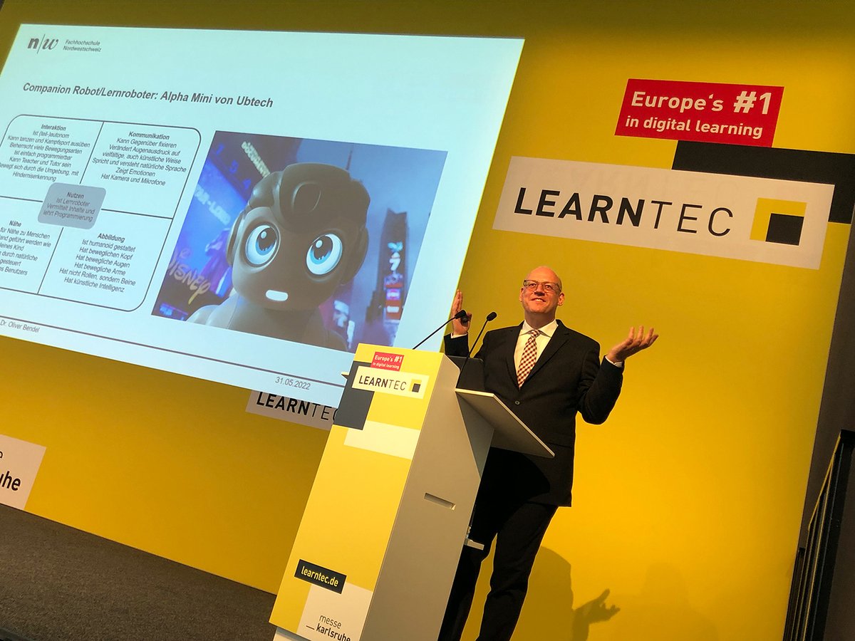 FHNWbusiness's tweet image. Welche Versprechen geben soziale Roboter – und welche halten sie auch? Das beleuchtete Prof. Dr. Oliver Bendel @Infoethik in seiner Keynote an der #Learntec2022 in Karlsruhe.

Mehr Informationen: informationsethik.net/soziale-robote…

#FHNWmoments