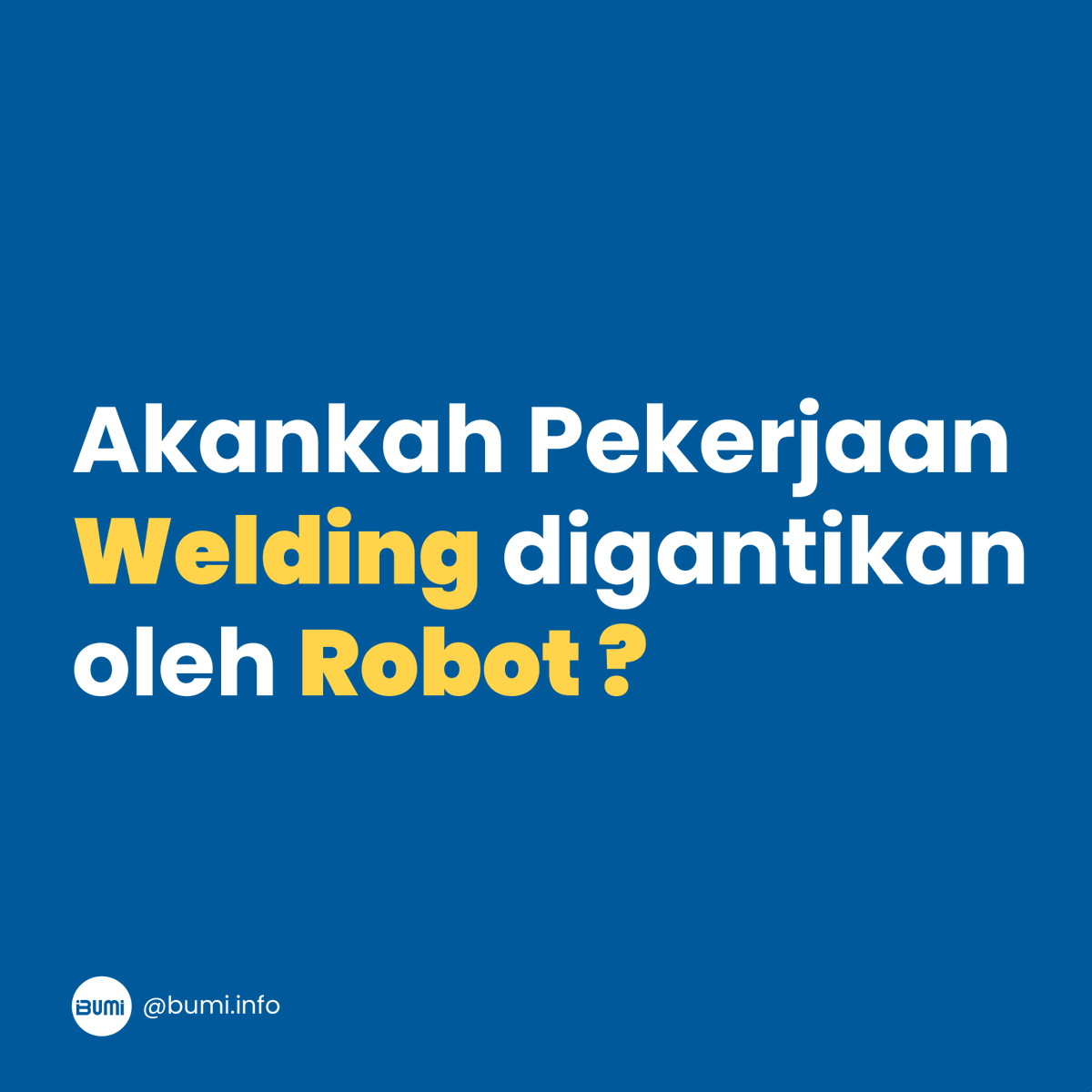 bumi_info's tweet photo. Halo sobat welder, gimana nih kira-kira pendapat kalian. Mungkin gak sih kalau profesi welding bakalan digantiin sama Robot/Mesin dimasa mendatang?
Yuk diskusi dikolom komentar 😉

#welding #tukanglas #tukanglaslistrik #tukanglasindonesia #mesinlas #mesinlaslistrik #senimanapi https://t.co/QpVc2V4tuC