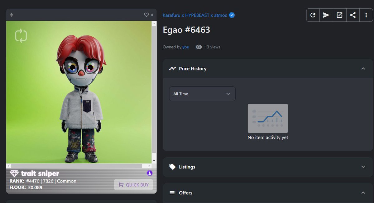 👻#kenbooblessing👻

🎁1x <a href="/KarafuruNFT/">Karafuru</a> 3D🎁#6463

To Win 👇
1️⃣ Like RT Tag 3
2️⃣ Follow <a href="/dinomilosaurus/">kenboo</a> &amp; <a href="/alphamart__/">ᴀʟᴘʜᴀᴍᴀʀᴛ</a> 
3️⃣ 🔔ON! 

Ends in 48 hours ⏰ 👀☺️😋🤝✨
#NFTCommunity #NFTGiveaway #NFT

*Just Feeling Bless lately, So i just want to giving back to my friends in this space!