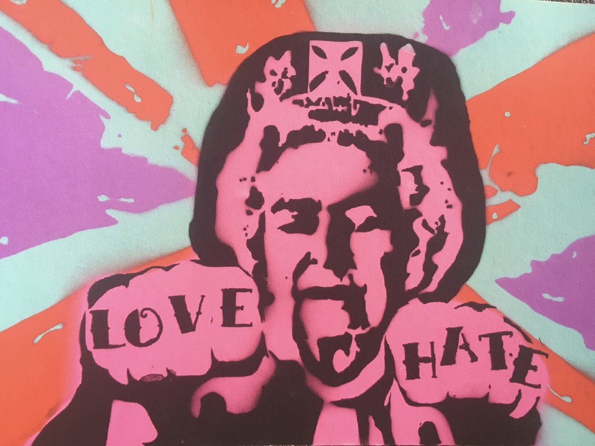 exit_gallery's tweet photo. Three days after the Platinum Jubilee and Her Maj is still bouncing at Exit Art Gallery https://t.co/p9nLTsks63 https://t.co/K6f6CJ4bKn