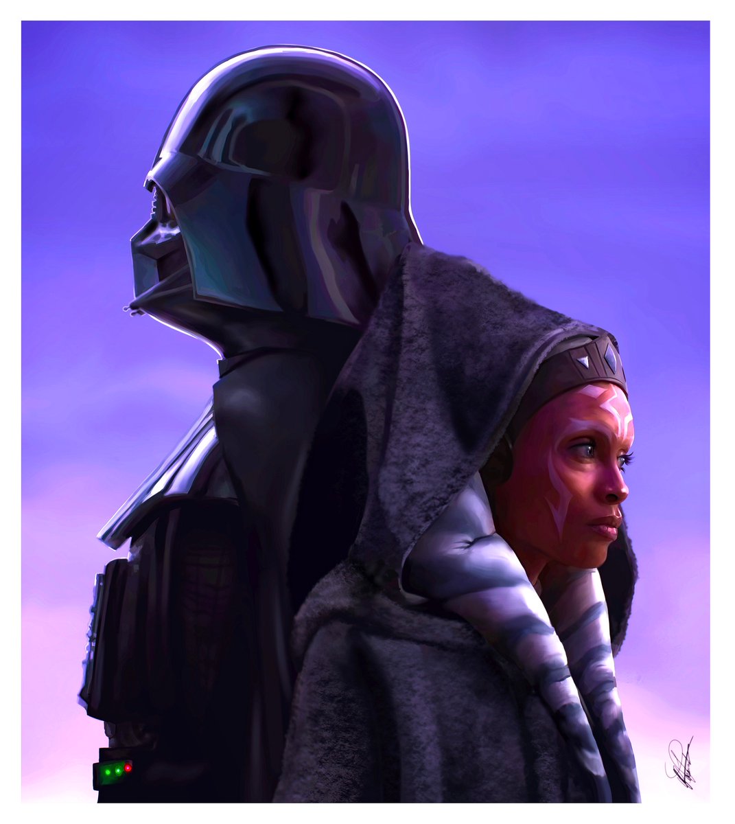 rosaapaints's tweet photo. A study I did of Hayden @rosariodawson from vanity fair 💜✨🤲 @starwars #StarWars #Fanart #StarWarsFanart #Illustration https://t.co/wEBa2WaFf4