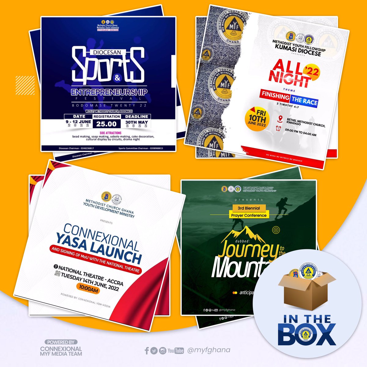 myfghana's tweet photo. ||From the Connexion||
These are some of the activities that will be organized across the Connexion. Let’s be part of them.
#InTheBox
#UpcomingPrograms
#BeInformed
#MYFGhana https://t.co/vkYHtQr1Do