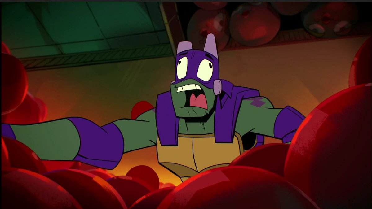 RotTMNTQuotes's tweet photo. "Oh, you're so cute, but so mean! Why do I always go for your type?" - Donnie (War and Pizza) https://t.co/3MMvI8nJCc