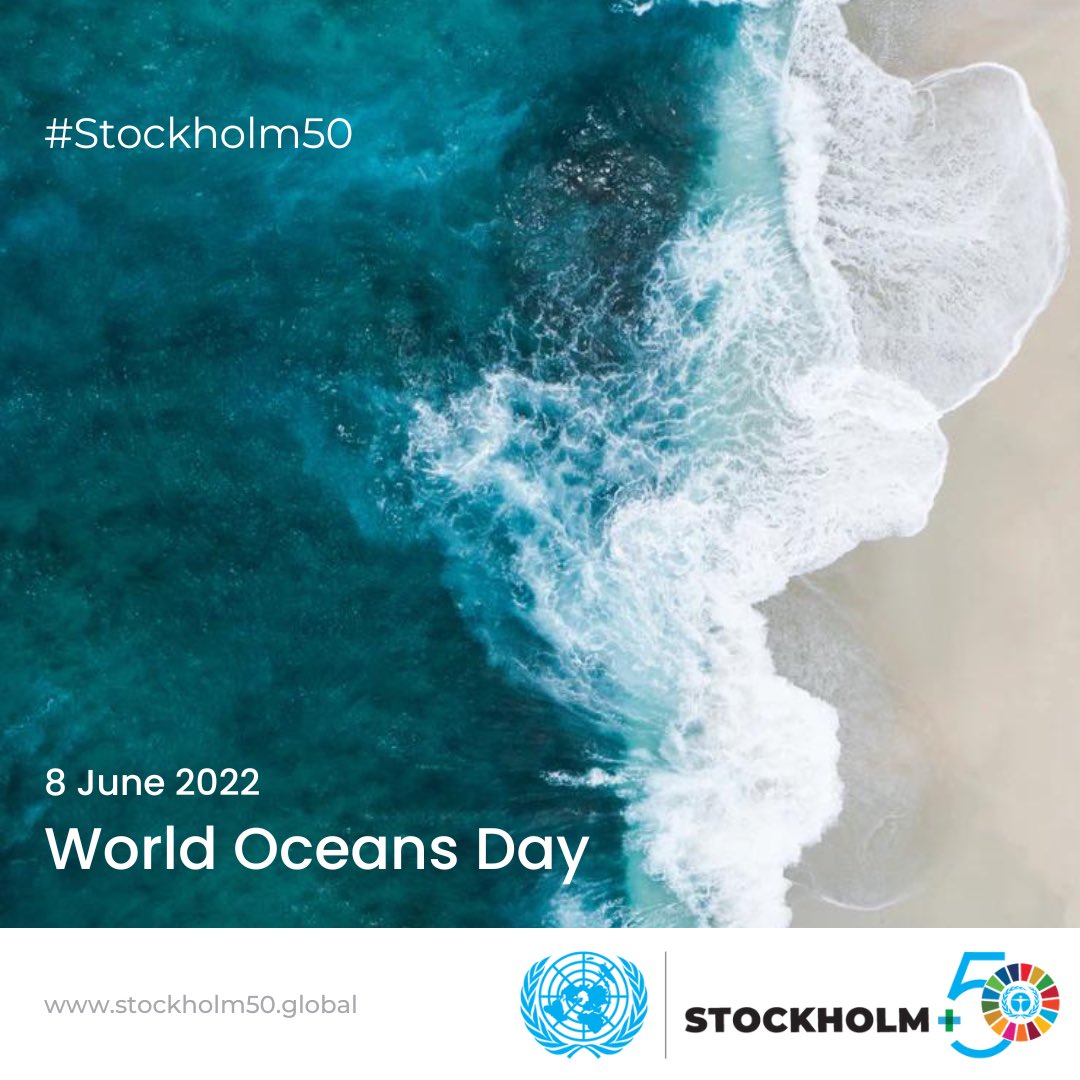 StockholmPlus50's tweet photo. Happy #WorldOceansDay!🌊

A healthy planet for the prosperity of all means bold and urgent action to secure a better future for our oceans. As we move forward after #Stockholm50, let us act together to protect and restore our oceans! @WorldOceansDay https://t.co/5HmpU7h47D