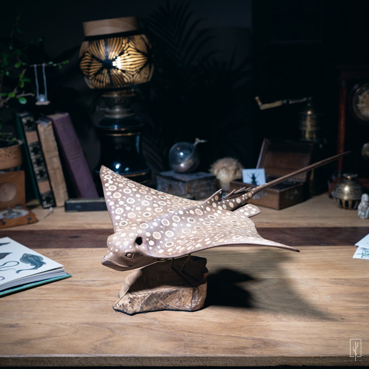 SylGAUTIER's tweet photo. - Aquila -
The spotted eagle ray
[NOT FOR SALE AT THE MOMENT]

Aquila means eagle in latin and it is the name of a constellation, so I thought it would suit him very well.

#woodsculpture #woodcraft #art #woodcarving #woodart #handcarved #handmade #woodworking #ocean #eagleray https://t.co/x6bS50Zg3l