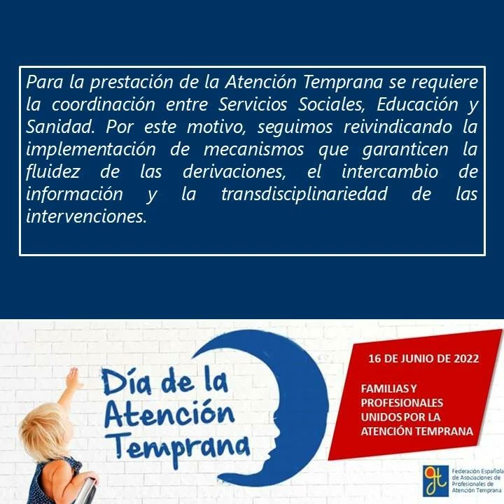 Manifiesto por el día de la Atención Temprana
#AhoraMásTemprana
