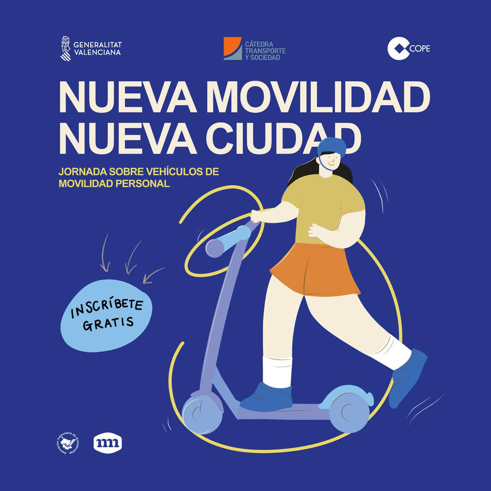 Este viernes, la Cátedra de Transporte y Sociedad de la <a href="/UPV/">Universitat Politècnica de València</a> junto a la <a href="/generalitat/">Generalitat</a> y <a href="/COPE/">COPE</a> realizan una jornada del Día Mundial de la Seguridad Vial, bajo la temática de patinetes eléctricos🛴
📆10 de junio
📍<a href="/CaminosUPV/">Caminos UPV</a> edificio 4H
<a href="/marcaAVAE/">Autoescuelas AVAE</a> <a href="/Metalesa/">Metalesa</a> 
ow.ly/ts5J50JseZK